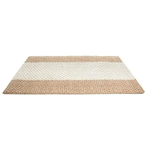 Imports Decor 742JTR Handwoven Rectangle Striped Area Rug - Natural Stylish Household Textile for Indoor Room Decor, Textiles & Soft Furnishings Carpet, House Decor