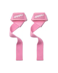 UPPPER Lifting Straps Pink - For Deadlifts & Pullups, 22" Cotton, Neoprene Padding