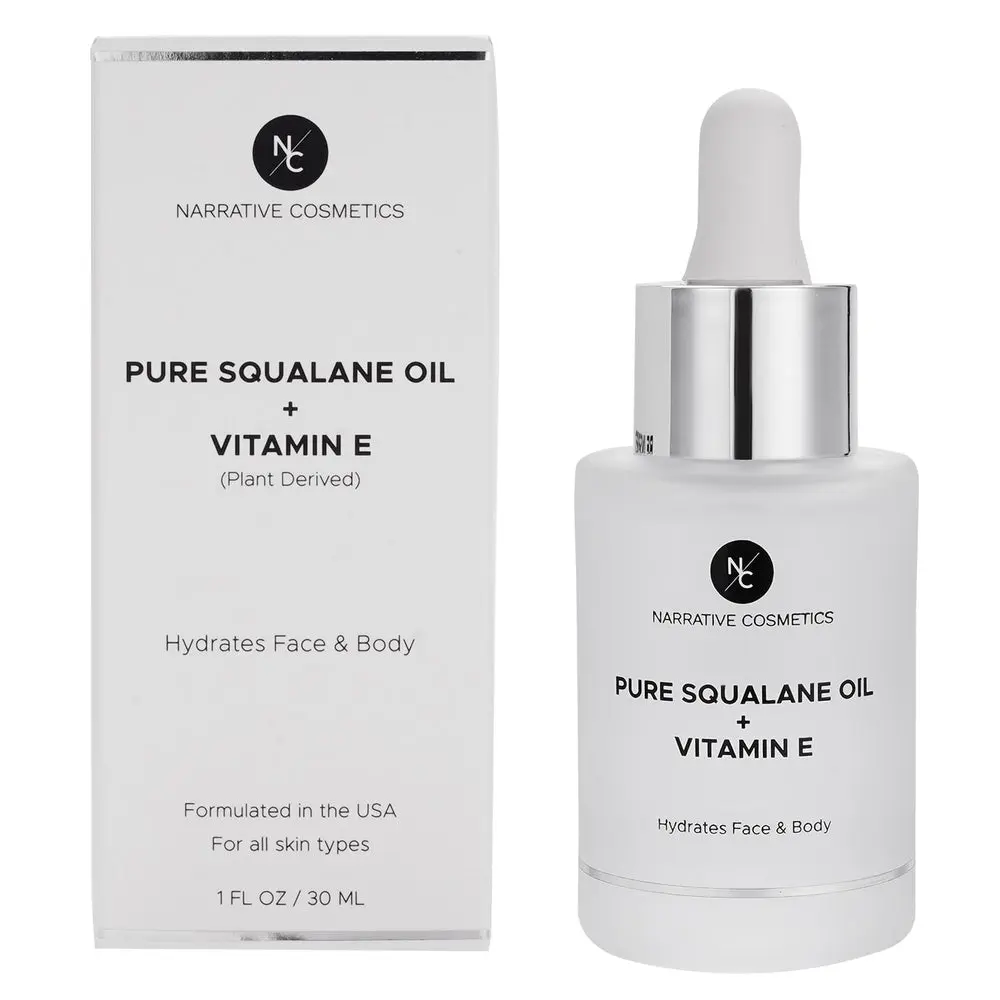 Narrative Cosmetics Pure Squalane Oil Enriched with Vitamin E Moisture Moisturize - Facial Care Serums Skincare
