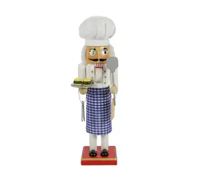 Nutcracker Factory 14.25" Chef w/ Gingham ApronNutcracker