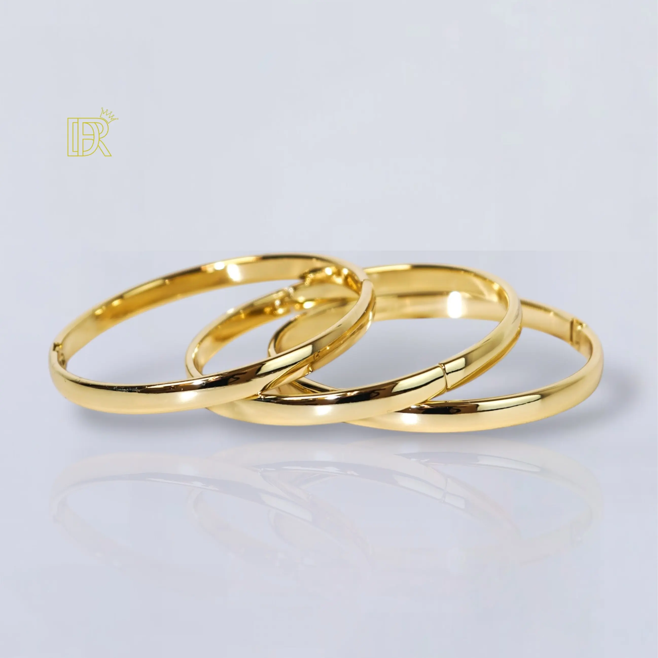 DIDIRAY 14K Gold Plated Mix-and-Match Bracelet Set - Three Pieces