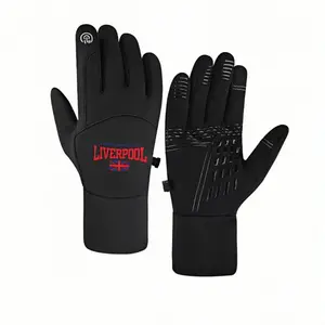 1 pair with Liverpool England Flag Liverpool Union Jack Design Beacwinter gloves thermal gloves Touch Screen Grippy Palm Hiking unisex sports gloves Cozy Christmas gifts Soft Thick Best Selling