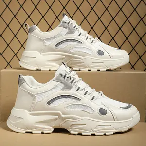 (New)Men's Height Increasing Sneakers - Breathable Sole & Cushioned Insole, Low-Top Lace-Up Sneakers Suitable for Outdoor Sports, Casual Wear,, Height Footwear for Students And