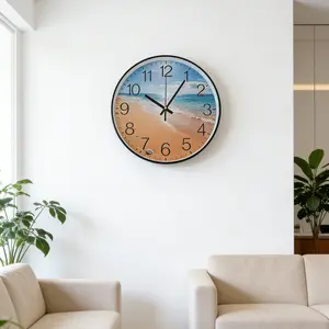 Personalized Silent Clock, Creative Decorative Clock, Round Shape Battery Operated, No Ca Prop 65 Warning, Ideal for Quiet Spaces, Home Decor Accessory