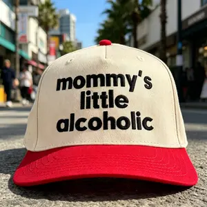 Novelty Party Hat - High Quality Fashion Snapback Baseball Cap, Adjustable Durable 1-Size Adult Accessory, Meme-Themed Drink Lover Design with Mommy's Little Alcoholic, Tequila, Beer, Margs, Cowboy, Cowgirl Wearable Art