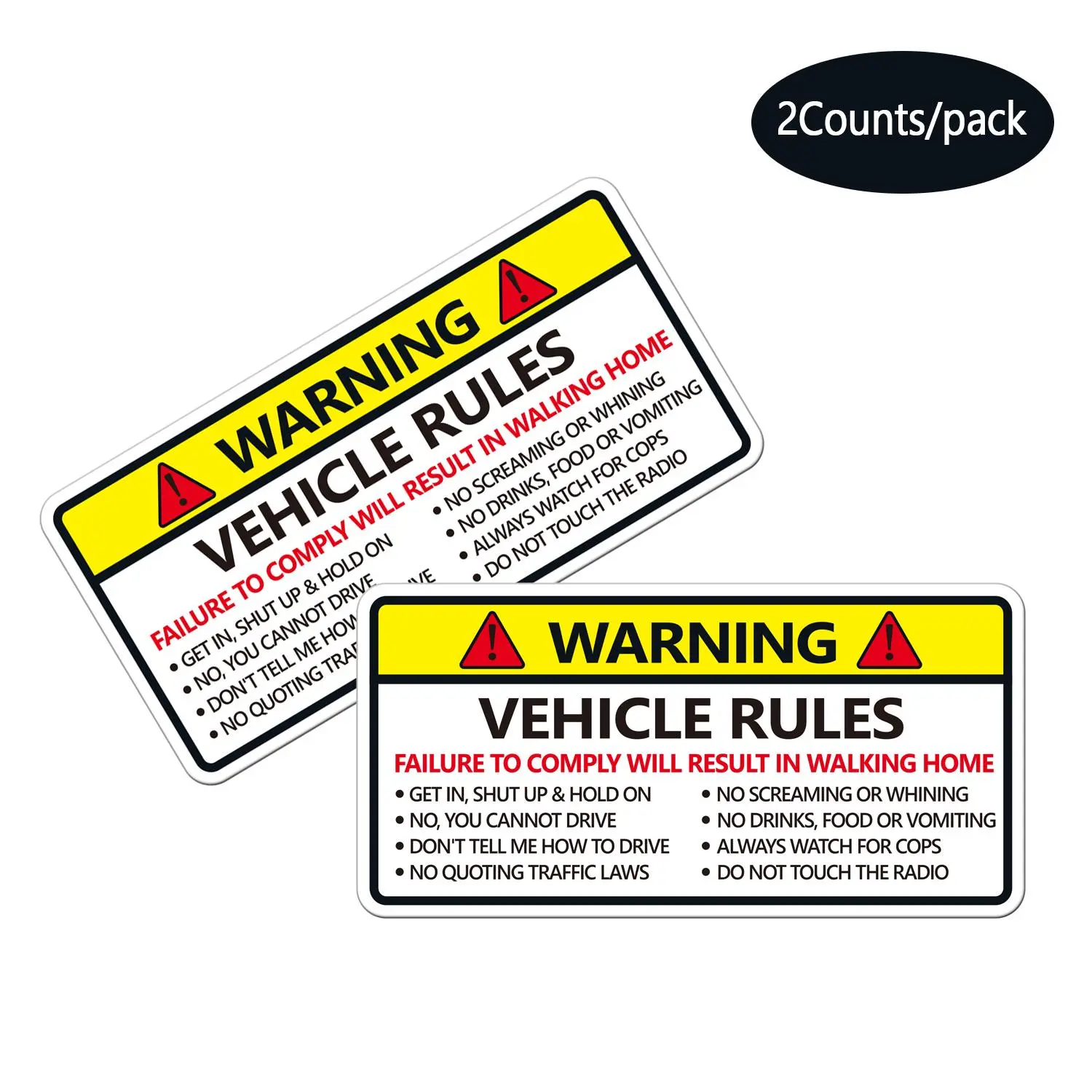Car Warning Rule Sticker, Self Adhesive Car Sticker, Waterproof Car Exterior Decal for Car Window Bumper, Universal Car Accessories, Sticker for Cars, Car Decals, Decals For Vehicles