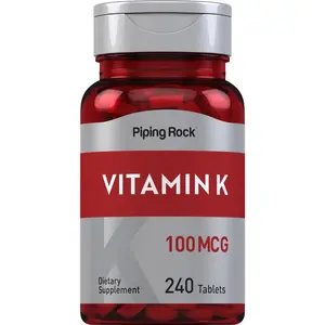Piping Rock Vitamin K | 100 mcg | 240 Tablets | Supplement for Women and Men | as Phytonadione | Vegetarian, Non-GMO, Gluten Free