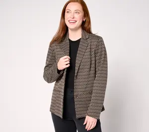 by Stacy London Patterned Knit Jacquard Blazer