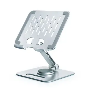 UGIFT Tablet Stand for Mobile Phone iPad Special Desktop Heightening Heat Dissipation Support Frame All-Metal Mechanical 360-Degree Rotating Stand with Cooling Artifact Game Bedside Multi-Functional Lazy Rack