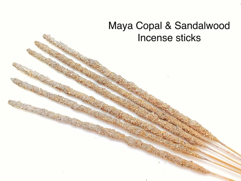 Sandalwood Maya Copal Incense Sticks (6) - Sandalwood Incense - stick incense - incense sticks - cleansing incense - Sandalwood Smoke Cleansing Copal