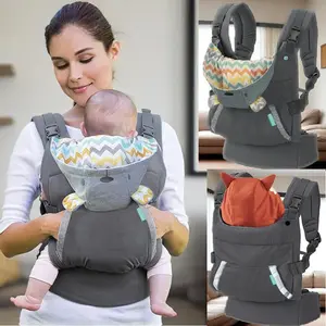 Baby Carrier Comfort Lightweight Ergonomic Design for Newborns to Toddlers 7-22 Lbs, Adjustable Detachable Hat, Front Hold Slings