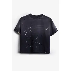mnml Sun Beat Painter Tee Shirt - Washed Black