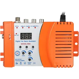 Modulator rf converter compact rf modulator audio video tv converter demodulator adapter wantenna inout channel switch rhf uhf signal amplifier ac120v