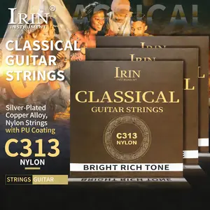 Irin Classical Guitar Strings Silver Color Copper Alloy + Nylon Line PU Coated, Suitable for All Classical Guitars, High-Quality Musical Instrument Parts