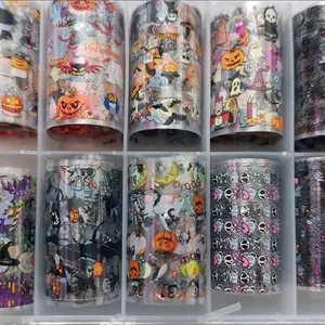 Halloween Accessory - Ebonee PLUSH Creations Nail Transfer Foil Set - Spooky Designs  Nail Art
