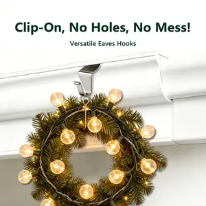 No Drill No Hole Siding Hooks 10 Pack, Rustproof Stainless Steel Siding Clips, Heavy‑Duty Outdoor Hangers for Horizontal Siding Patio Wreath Decor