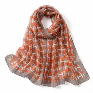 INS Ultra Lightweight 110g Pashmina Shawl Wrap Geometric Print Scarf for Women Soft Cashmere Feel Breathable for Spring Summer Ideal for Air Conditioning Evening Dress Wedding Bridesmaid Gift