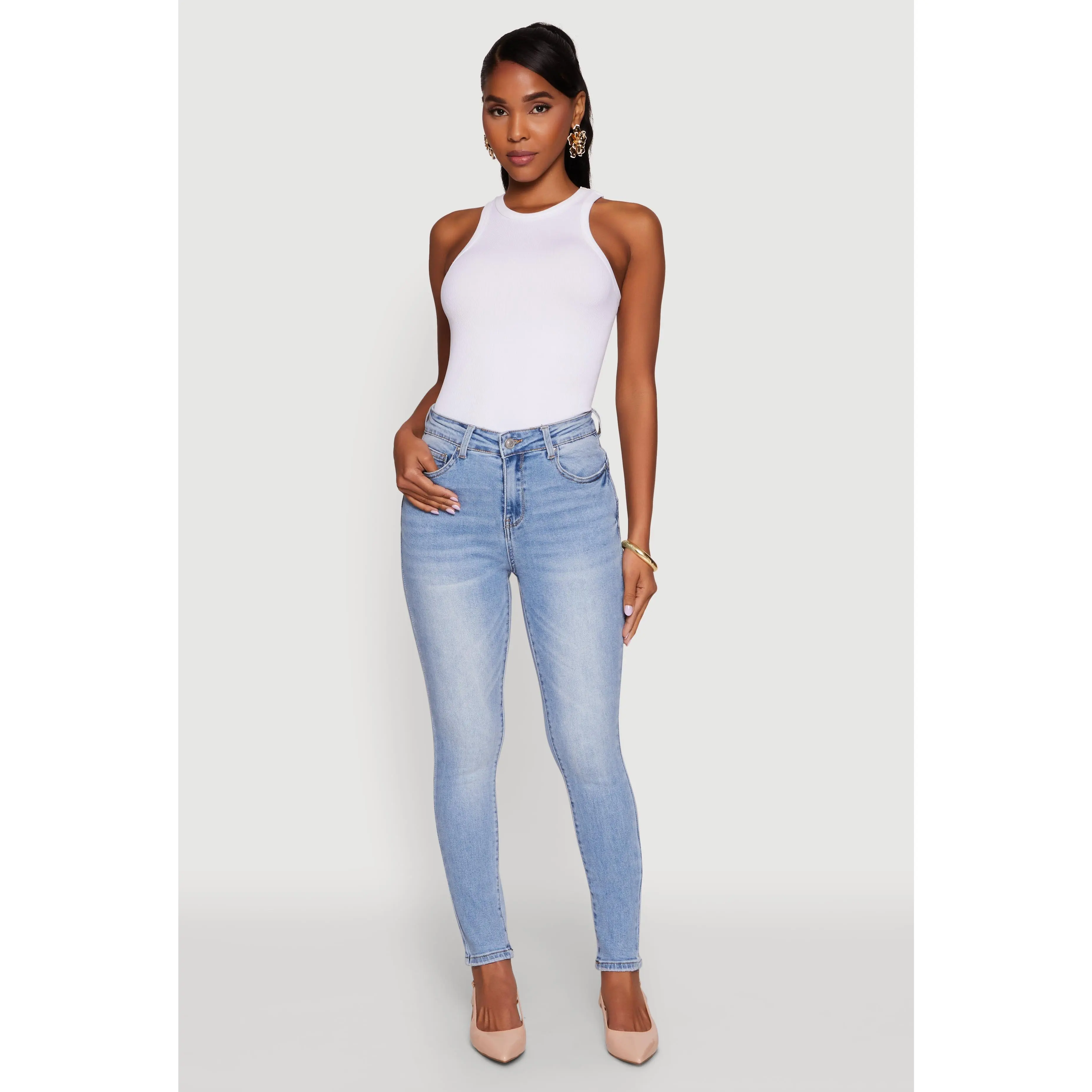 WAX Push Up High Rise Skinny Jeans