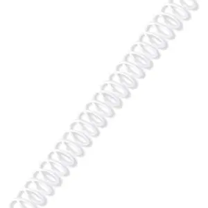 1/2" Plastic Spiral Binding Coil, 95 Sheets Capacity, 4:1 Pitch 12.7mm White Coil Binding Spines for Business and Educational Purposes, Pack of 100