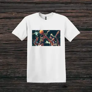 Michael Jordan + Kobe Shirt Cotton Casual Crew Neck Plain Breathable Menswear