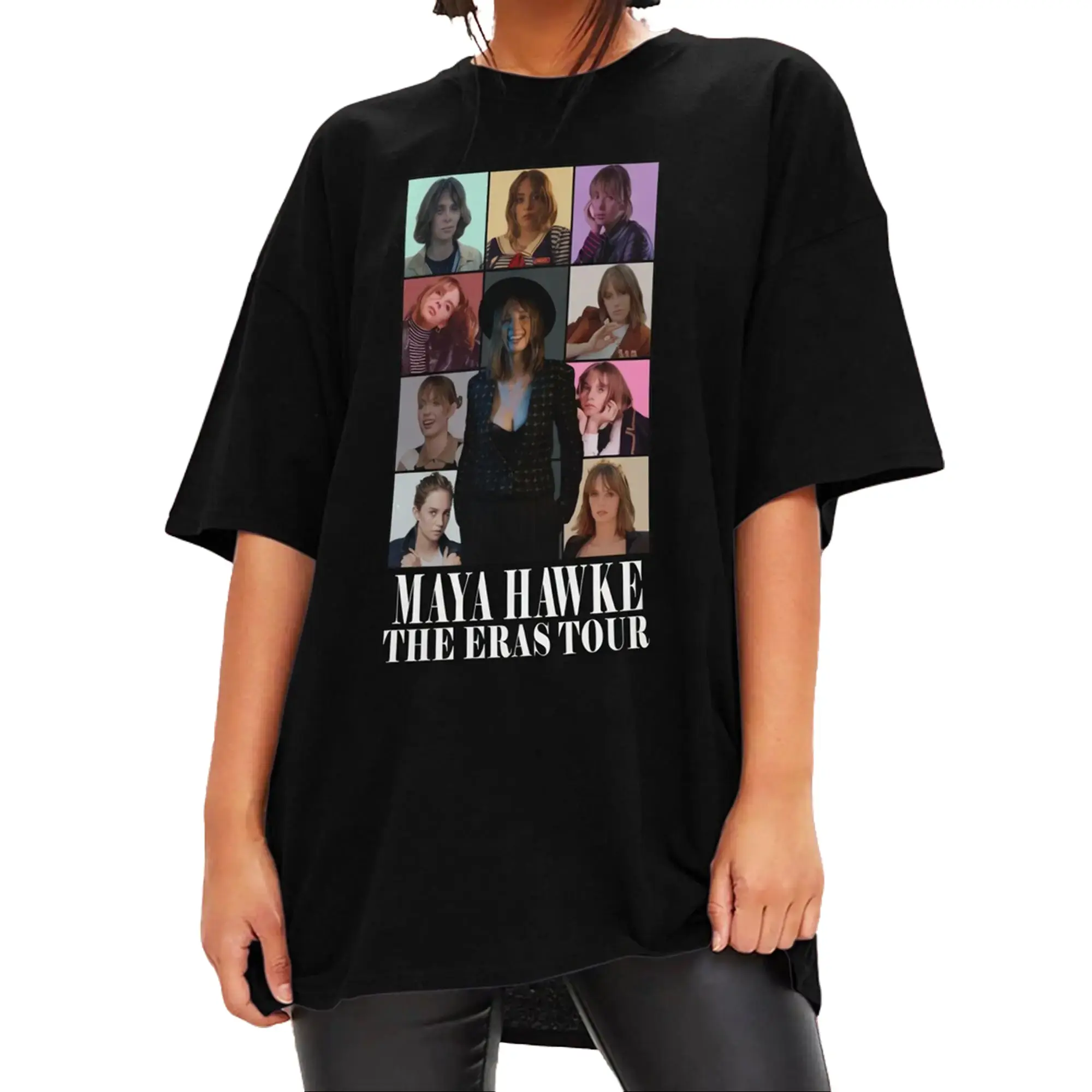 Maya Hawke Graphic T-Shirt Vintage Celebrity Tee Retro Actress Fan Shirt Casual Fitted