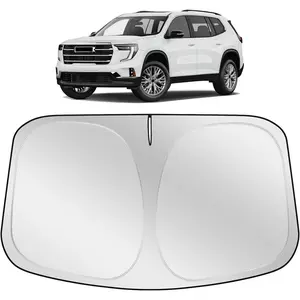 XHRING Windshield Sun Shade Sunshade Compatible with GMC Acadia Elevation AT4 Denali 2026 2025 2024 Accessories Car Front Window Sun Shield Cover