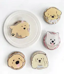 Golden Retriever & Poodle Phone Grip, Samoyed & Ragdoll Cat Griptok, 3D Acrylic Pet Stand, Kawaii Animal Collection, Gift for Her
