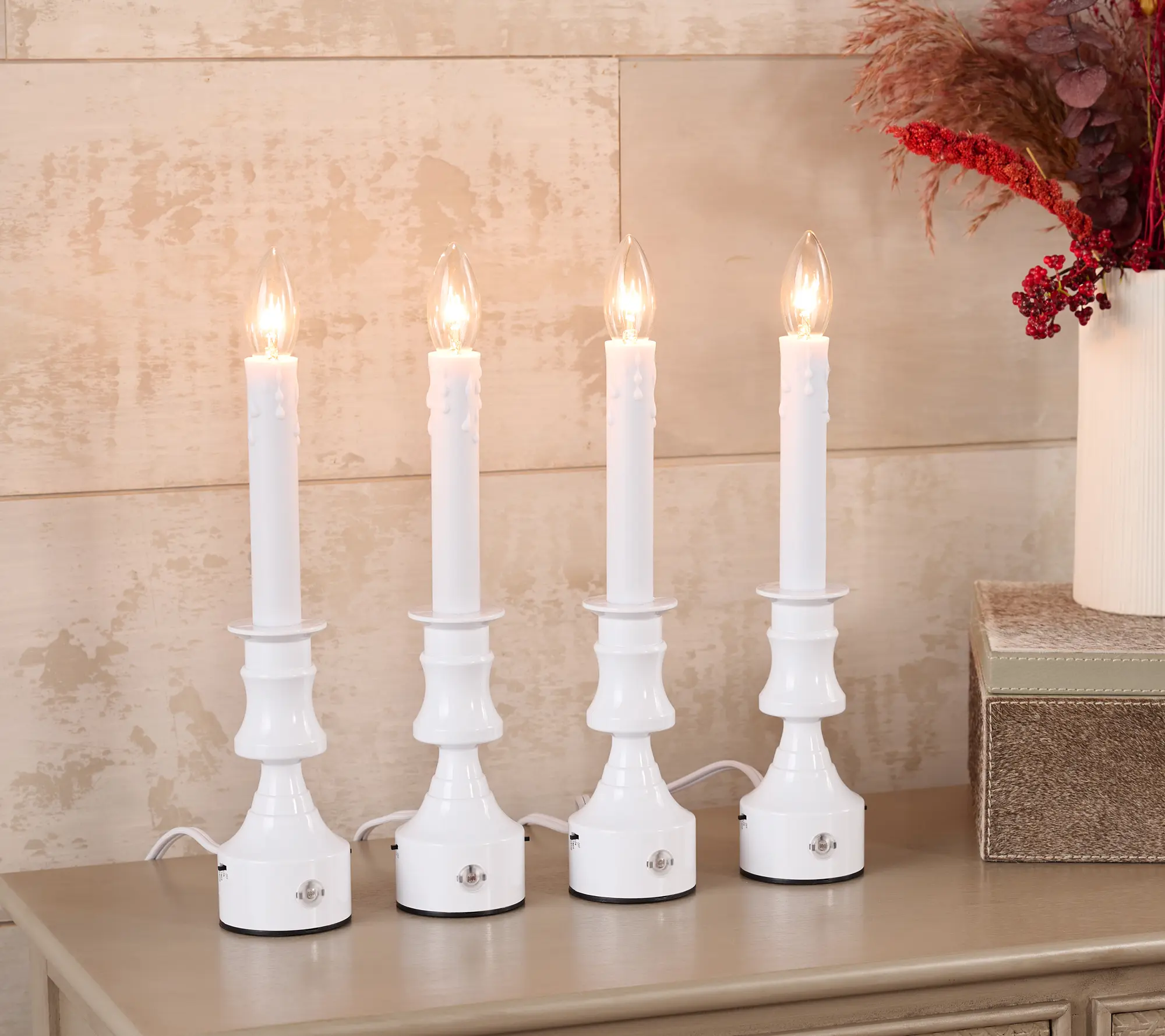 Bethlehem Lights S/4 Premium Plug-In Window Candles Bethlehem Lights S/4 Premium Plug-In Window Candles