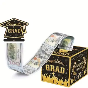 Grad Surprise Box, Graduation Theme Paper Prize Box, Money Gift Box, Party Game Prize Decoration, Personal Gift Box