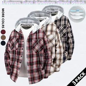 Men's Plaid Essentials Hoodie coat Streetwear Man Casual Tops Long Sleeve Menswear Soft Fabric fall outfits，outfits men，Halloween Gifts