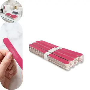 10PCS Nail File Buffer Set - Double-Sided Wooden Emery Boards for Acrylic Gel Nails, Shaping, Smoothing & DIY Manicure Salon Care Tools