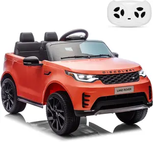 Gaomon Licensed 12V Land Rover Kids Ride-On Car - Red, Remote Control, Dual Motors, LED Lights, MP3, USB, FM Radio, Safety Features