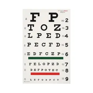 Tech Med  Snellen Plastic Eye Test Chart