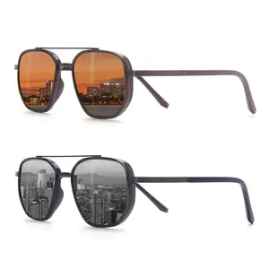 Back to School Sunglasses for Travel USE, Fashion Fall/Summer 2026 Geometric Frame Double Beam Sun Glasses