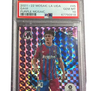 2021-22 Barcelona FC Gavi Rookie Card - Purple Mosaic /49 PSA 10