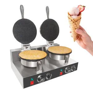GR-XCXG2 Waffle Cone Maker | Commercial Double Ice Cream Waffle Cone Maker | Stainless Steel | Nonstick Coating