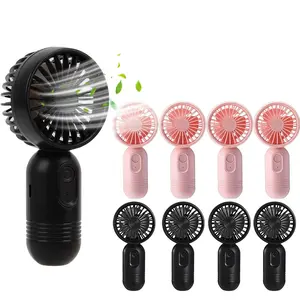 Portable Handheld Fan, USB Rechargeable Fan with 3 Speed Modes, Mini Electric Fan, Multifunctional Fan, Small Personal Fan for Stylish Women Men Office Outdoor Travel Camping