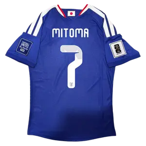 Football jersey/26-27 Japan home/World Cup/fan version/blue/men's/short-sleeved/sports top/No.7