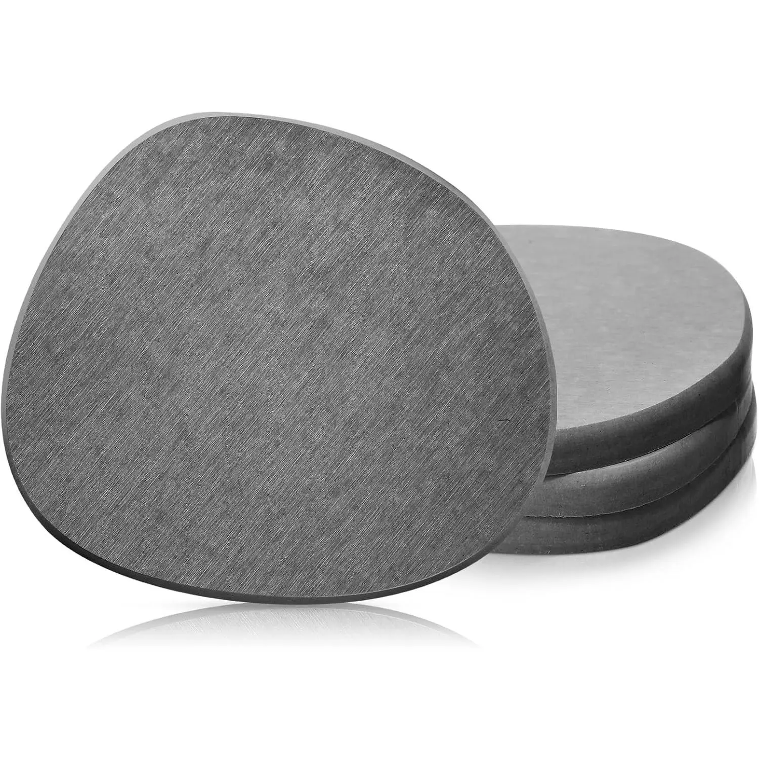 Diatomaceous Earth Coaster ，Set of 4，Unique White Absorbent Coasters for Drinks，Modern Aesthetic Instant Dry Stone Drink Coasters（4,Grey）