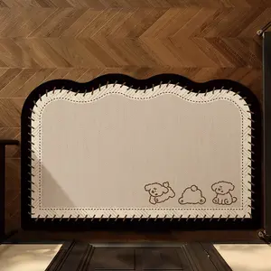 Cute Bear Furman Texture Entrance Mat, Soft Plush Design, Anti-Slip Wear-Resistant Base, Ideal for Home Entryway, Bathroom Drying Doormat