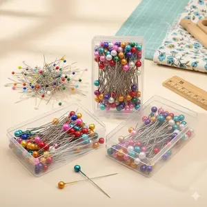 Transparent Portable Needle Case: DIY Sewing Kit with Multi-Color Straight Pins, Quilting & Embroidery Needles, Slip-Resistant Design for Crafting, Jewelry Making & Garment Construction Tools Organizer Sewing Supplies Crafts