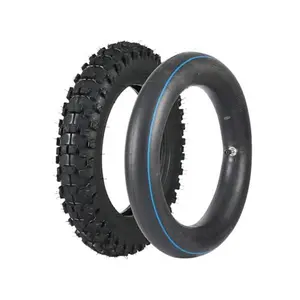 Suisuitong 80/100-10 Dirt Bike Tire with 3.00-10 Inner Tube – Off-Road Motorcycle Pit Bike Motocross Enduro Trail Tire Set