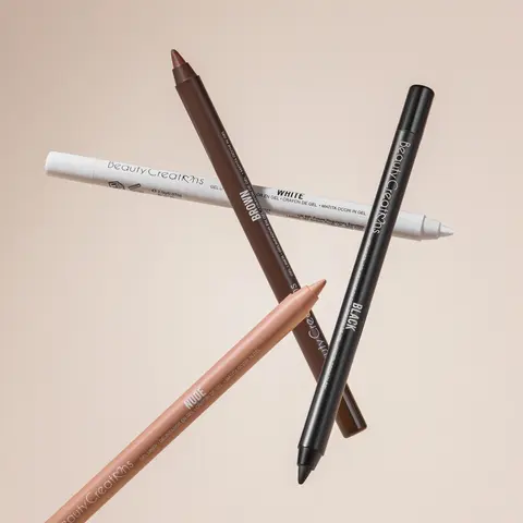 Beauty Creations Cosmetic Gel Eyeliner - Rich Pigment, Long-Lasting, Smudge-Proof, Smooth Application, Precise Look Formula (4 Everyday Shades: Black GL, Brown Options) - Makeup Products