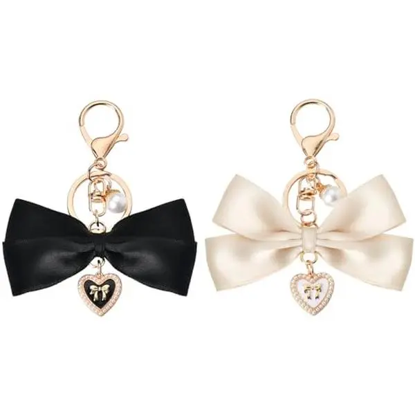 Bow Wristlet Keychain Bracelet Bowknot Bag Charm For Purse Backpack Pendant Accessories Women