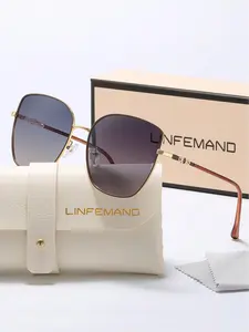 Unisex Elegant Trendy Colorblock Sunglasses, Vintage Casual Tinted Lens Sunglasses for Everyday Use, Fashion Accessories for Outdoor Activities, Trendy Styling Sunglasses