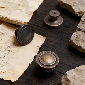 European Classical Knob Cabinet Door Pulls, Includes Screws, Multiple Colors, Suitable for Dresser/cabinet/drawer/wardrobe/makeup Vanity/wine Cabinet/bookshelf