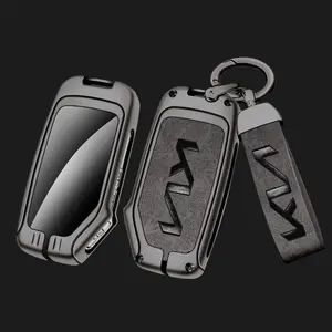 Leather Car Remote Key Case Cover for Kia Kn Sportage R Stinger Sorento Ceed Cerato Forte Niro Soul Telluride Gtline Accessories Key Fob Protector