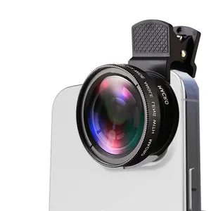 Professional Clip-on 2 in 1 Phone Lens, for Phone with 1-2 Cameras, 0.45X Wide Angle & 12.5X Macro Cellphone Camera Lens for iPhone 14 and Below and Android Phone, Mobile Phone Lens, Creator, Online Show, Tiny Details, Bugs Pic, Ablum Essential