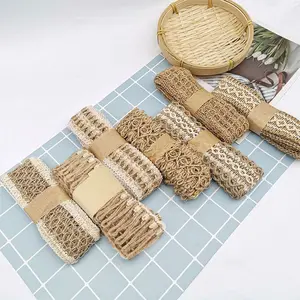 2m/roll Rural Style Jute Ribbons For Gift Packaging Diy Woven Retro Hemp Webbing Scrapbooking Handmade Christmas Wedding Decor