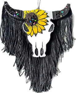 Stunning Large Sunflower Bull Car Freshener with Glitter Accents and Colorful Design Eye-Catching Car Fragrance for Cars or Small Spaces